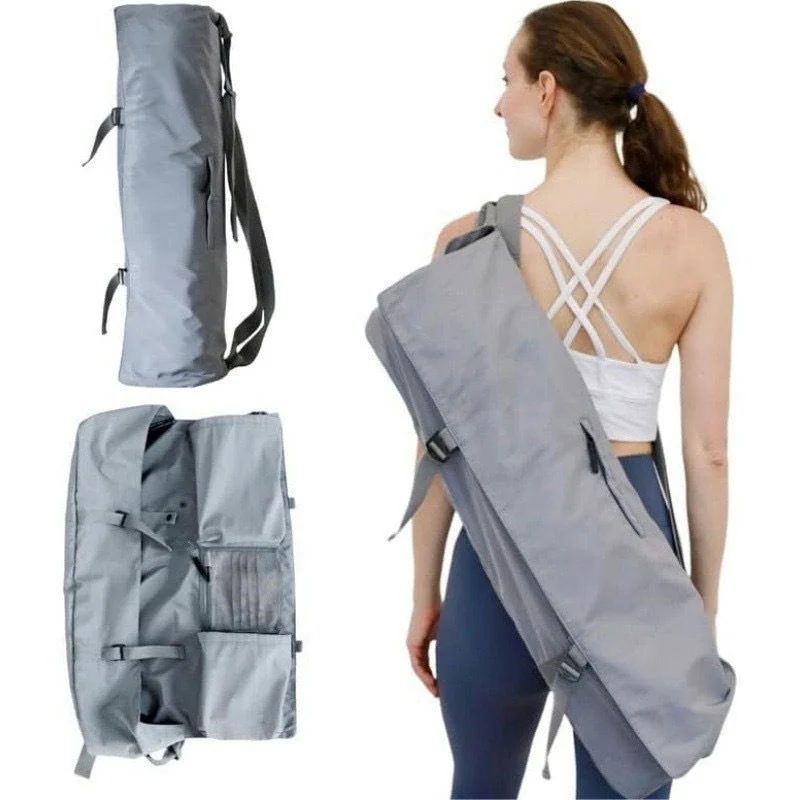 Canvas Yoga Mat Wrap with Organiser Pockets FS-026 by Feima Bag