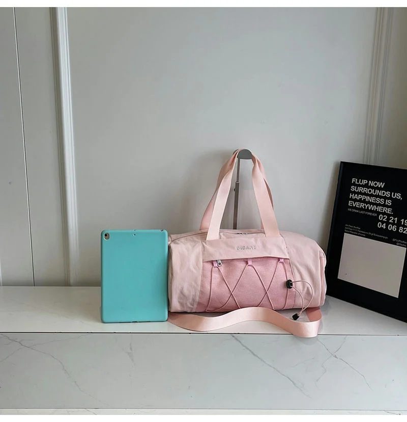 Sports Duffel with Front Mesh and Cord Detail FS-029 by Feima Bag
