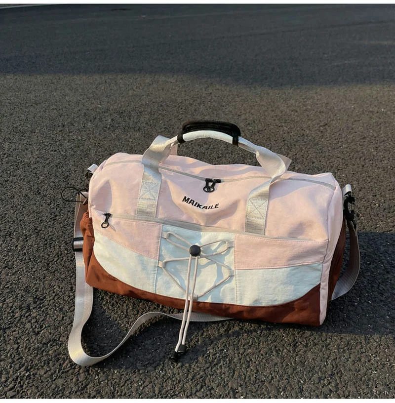 Cord-Front Sports Duffel with Colour Bands FS-033 by Feima Bag