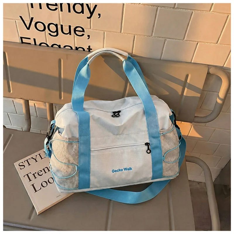 Sports Duffel with Corded Mesh End Pockets FS-034 by Feima Bag
