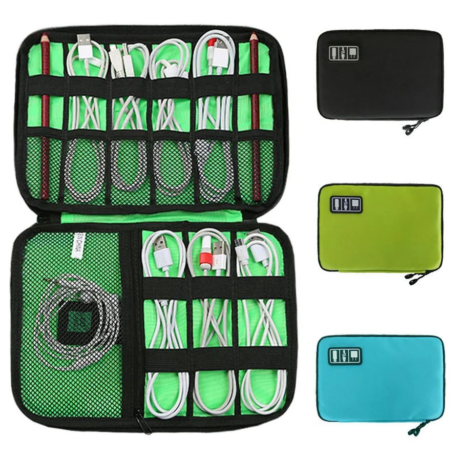 Cable Organiser with Elastic Loops and Mesh Pockets FJ-031 by Feima Bag