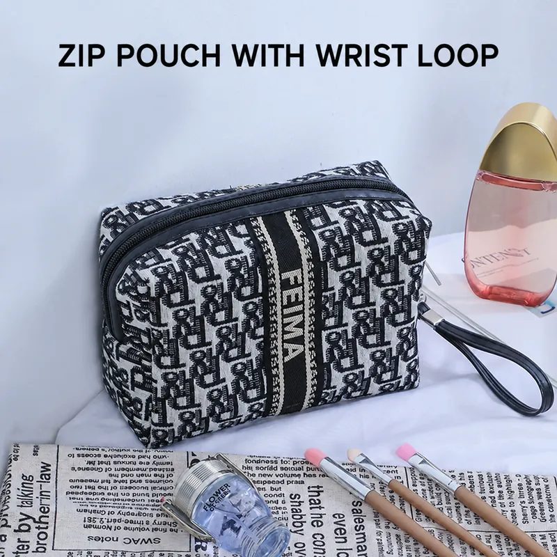 Patterned Zip Pouch with Wrist Loop FJ-078A by Feima Bag
