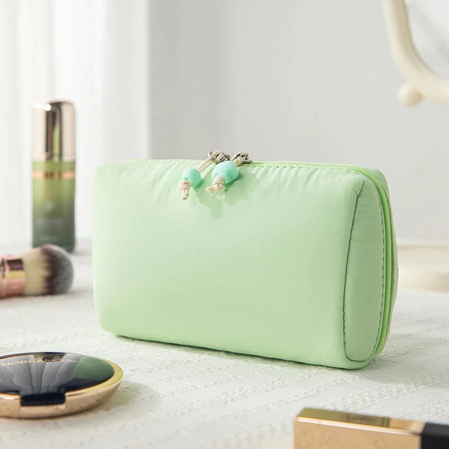 Small Nylon Pouch with Beaded Zip Pulls FJ-097 by Feima Bag