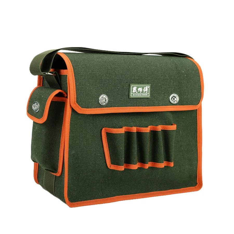 Canvas flap tool bag with narrow outer sleeves FT-006 by Feima Bag