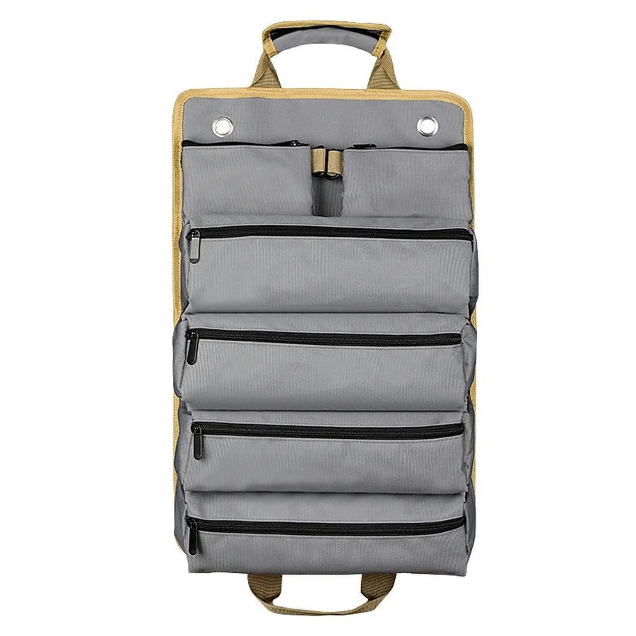 Canvas Tool Roll with Zip Compartments FT-007 by Feima Bag