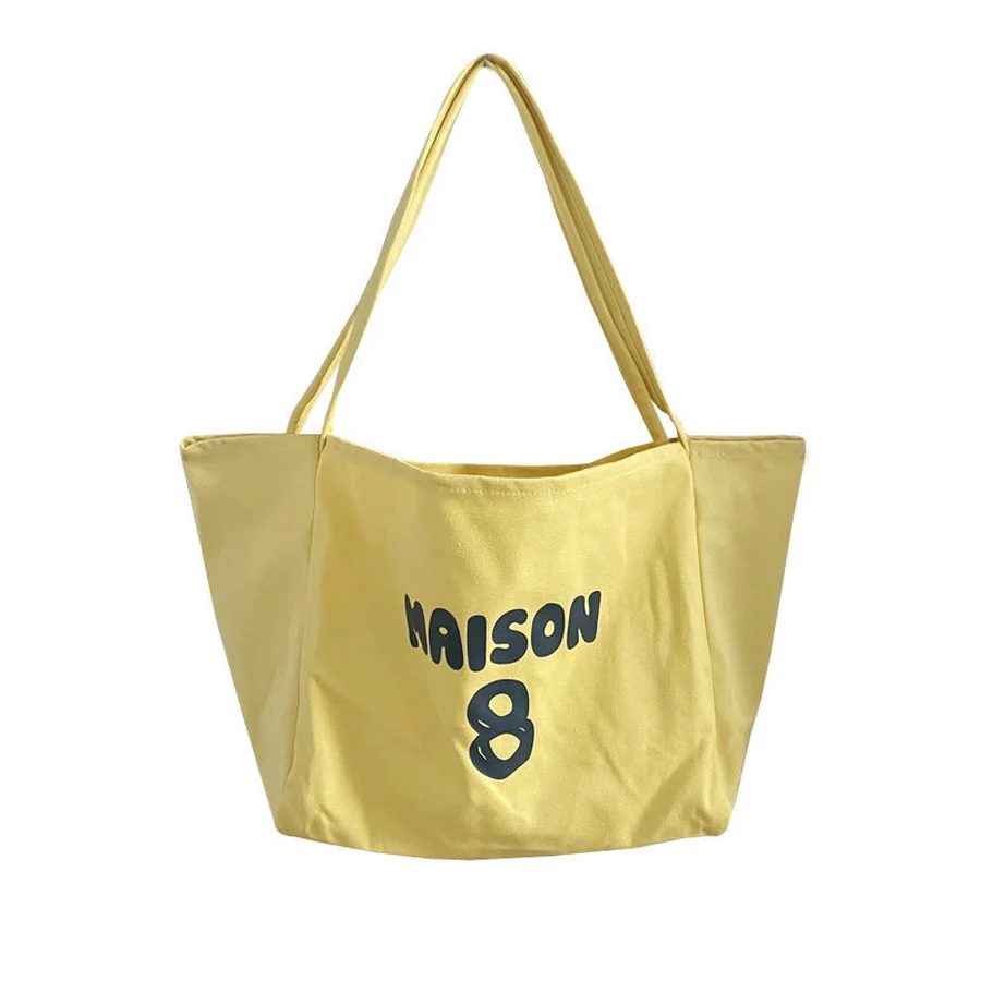 Gusseted Canvas Tote with Long Fabric Handles FH-092 by Feima Bag