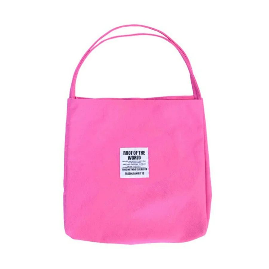 Canvas Tote with Centre Label and Matching Handles FH-093 by Feima Bag