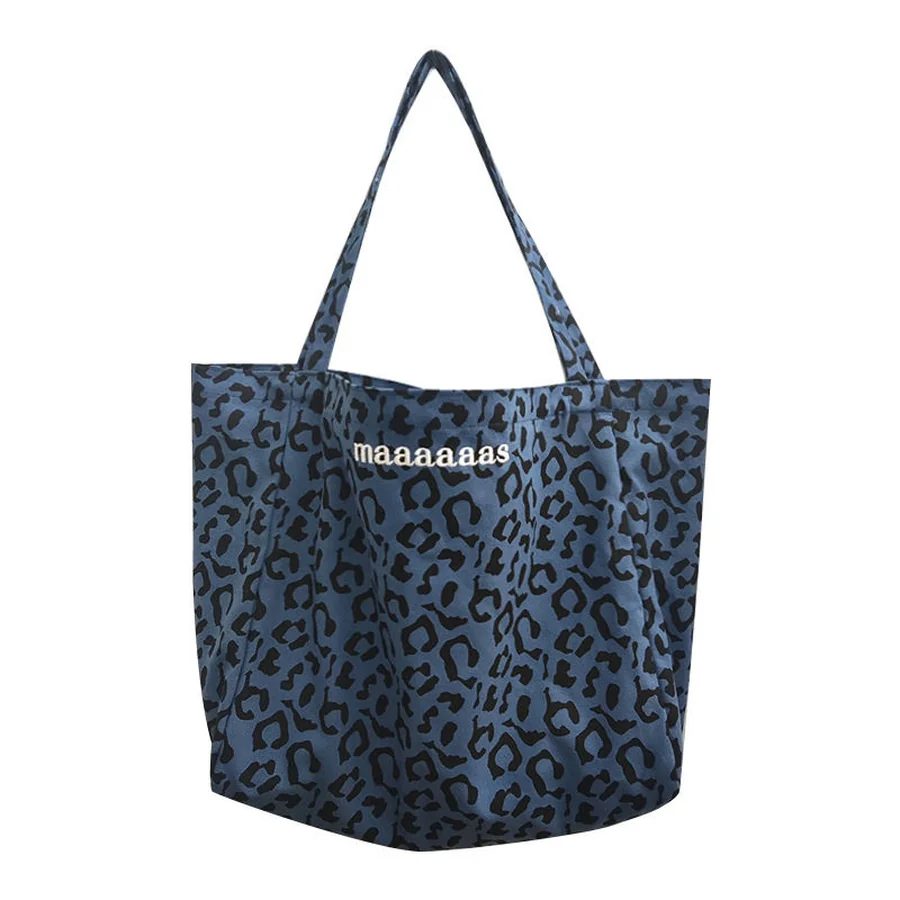 Leopard Print Canvas Tote with Long Handles FH-095 by Feima Bag