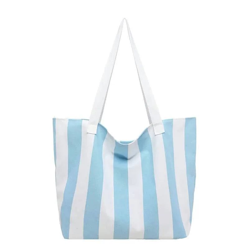 FH-100A — Bolsa de lona a rayas azules y blancas — Feima Bag