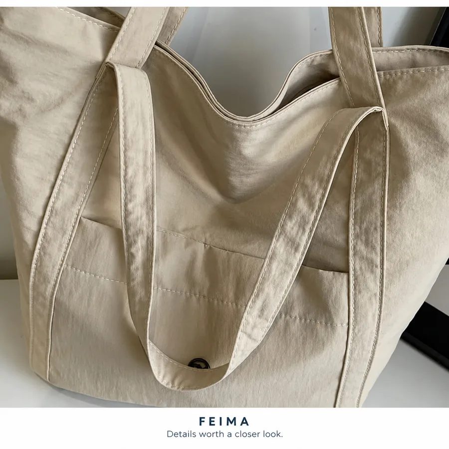 Tapered Tote with Snap Pocket and Main Zip FH-107 by Feima Bag