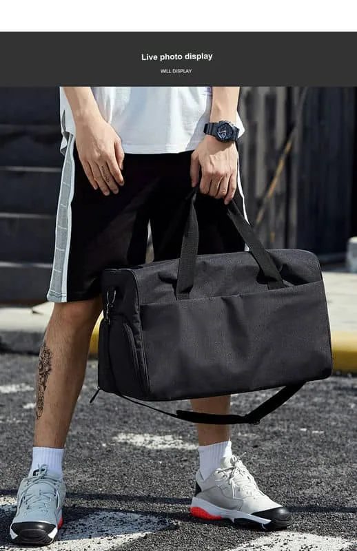 Travel Duffel with Shoe Compartment and Front Slip Pocket FC-055 by Feima Bag