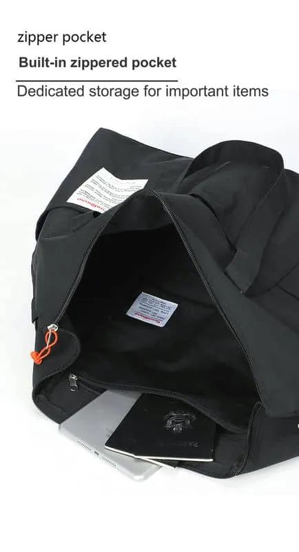 Travel Tote with Outside Pockets and Contrast Strap FC-057 by Feima Bag