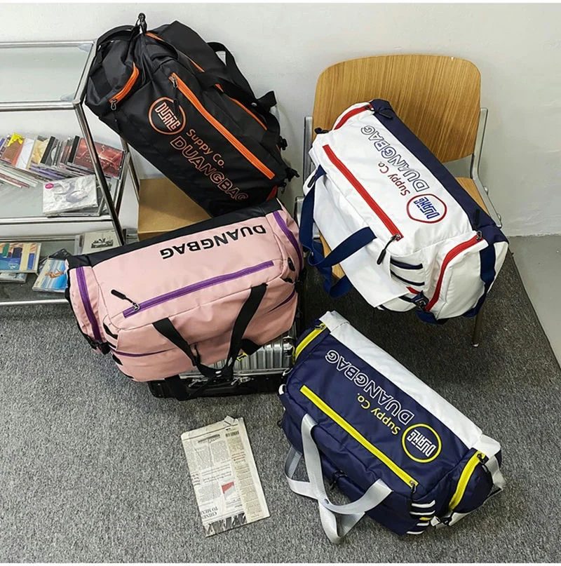 Travel Duffel with Contrast Zips and End Pockets FC-084 by Feima Bag