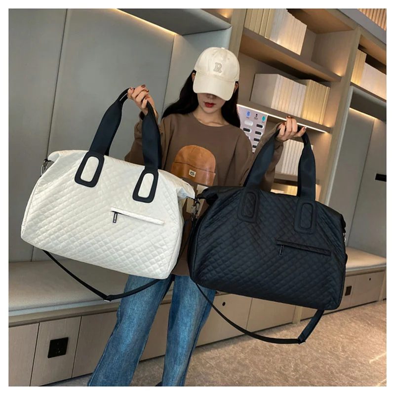 Quilted Travel Tote with Shoulder Strap FC-086 by Feima Bag