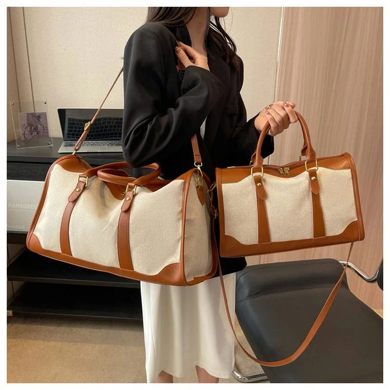 Canvas Travel Bag with Contrast Trim FC-087 by Feima Bag