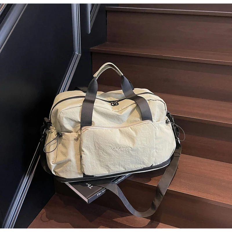 Travel Bag with Front Zip and Drawstring Side Pockets FC-099A by Feima Bag