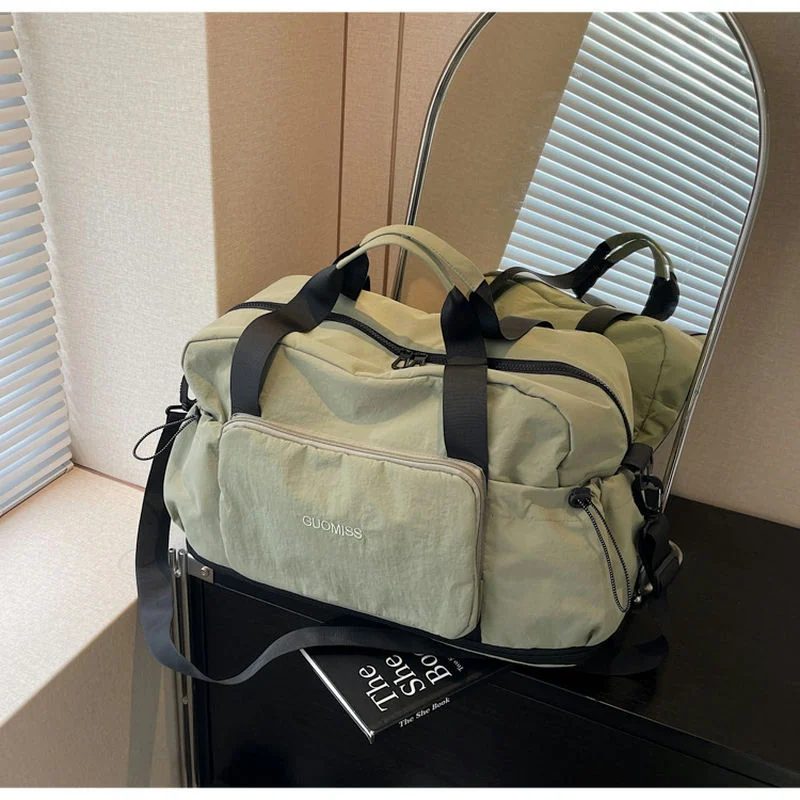Travel Bag with Front Zip and Drawstring Side Pockets FC-099A by Feima Bag