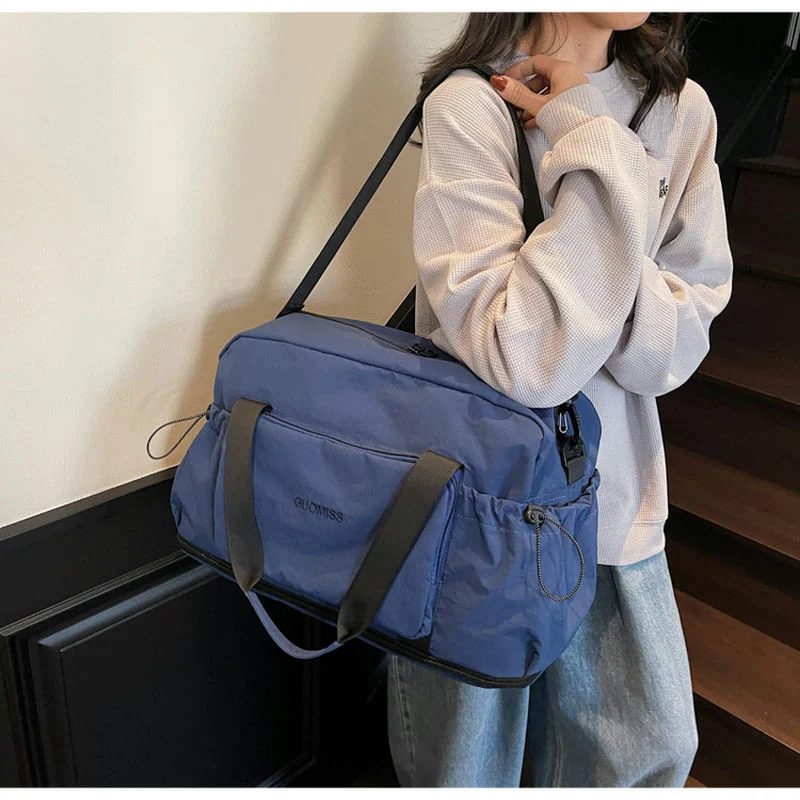 Travel Bag with Front Zip and Drawstring Side Pockets FC-099A by Feima Bag
