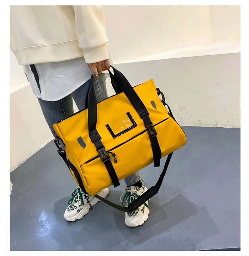 Travel Duffel with Front Mat Straps and ID Window FC-106 by Feima Bag