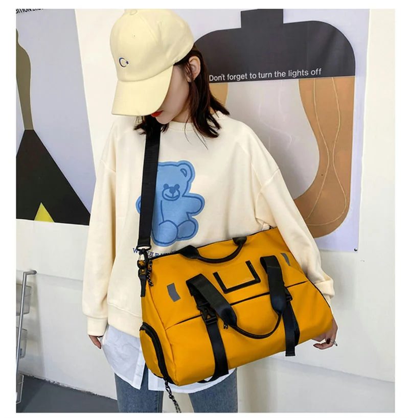 Travel Duffel with Front Mat Straps and ID Window FC-106 by Feima Bag
