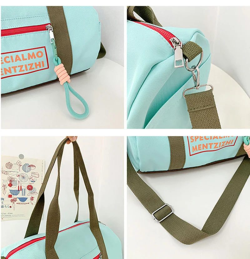 Compact duffel with a contrasting front zip FKC-002 by Feima Bag