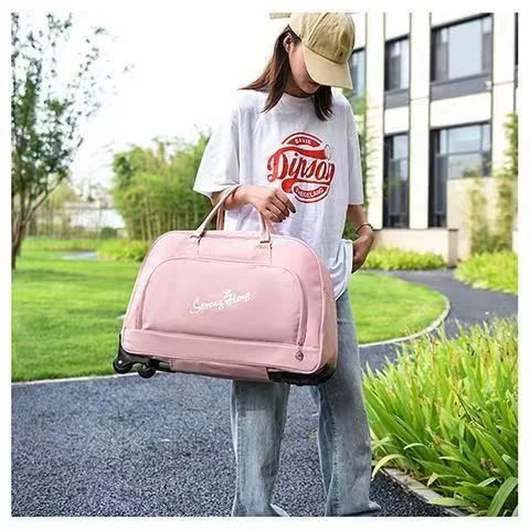 Wheeled travel bag with curved front zip pocket FTC-002 by Feima Bag