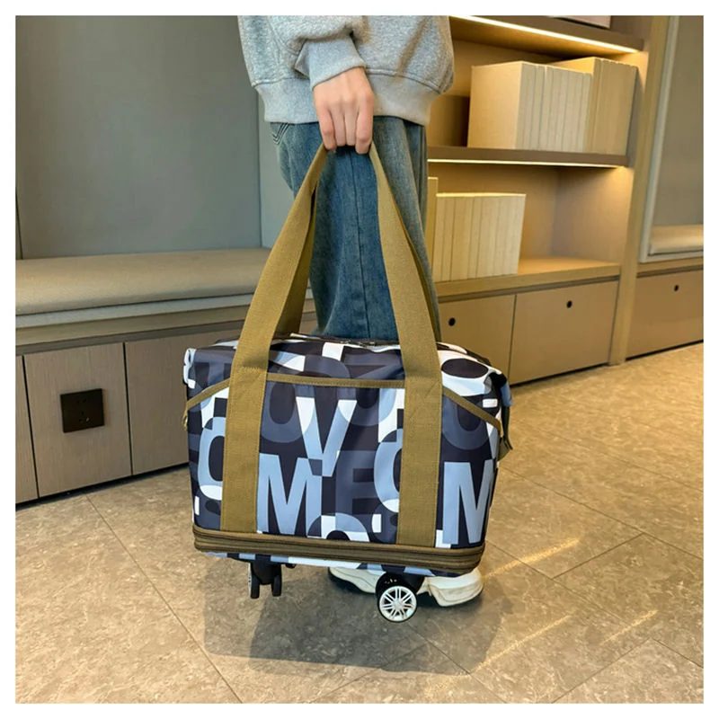 Expandable Printed Travel Tote with Wheels FTC-004 by Feima Bag
