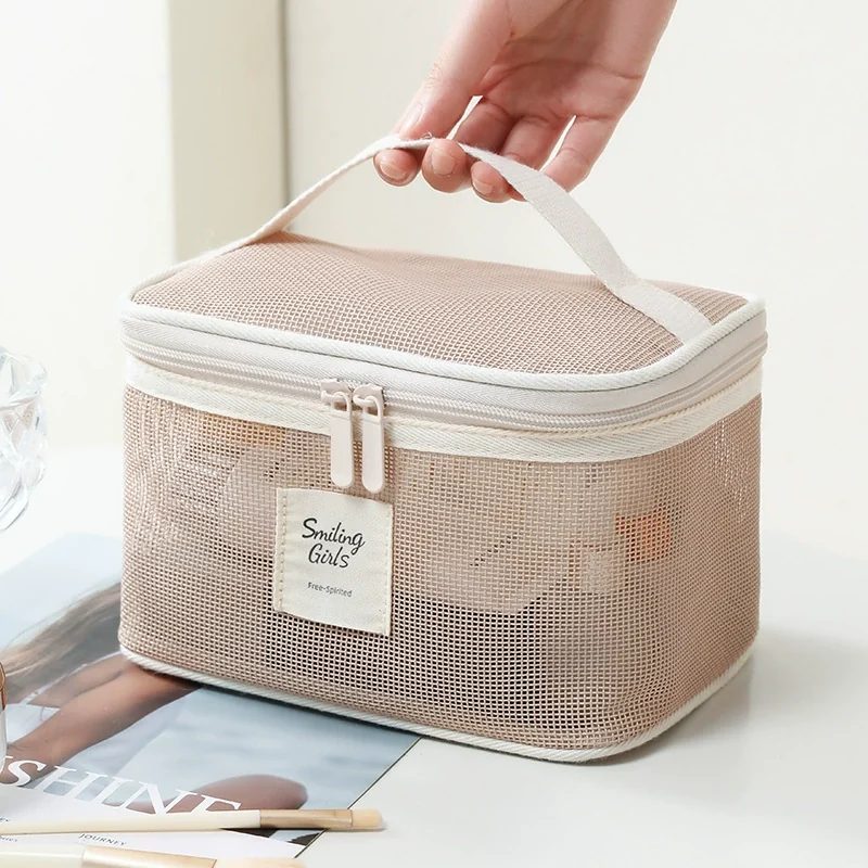 Mesh Cosmetic Case with Carry Handle FJ-081A by Feima Bag