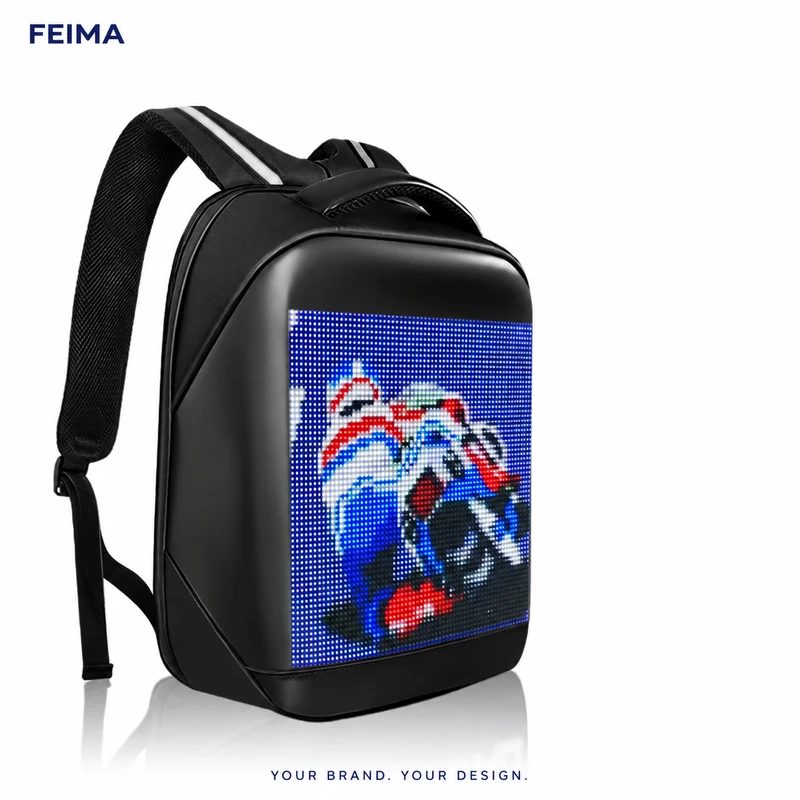 Backpack with Front LED Display FD-073 by Feima Bag