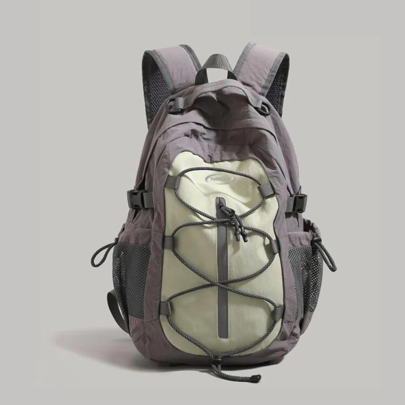 Nylon Backpack with Crossed Front Cord FG-115A by Feima Bag